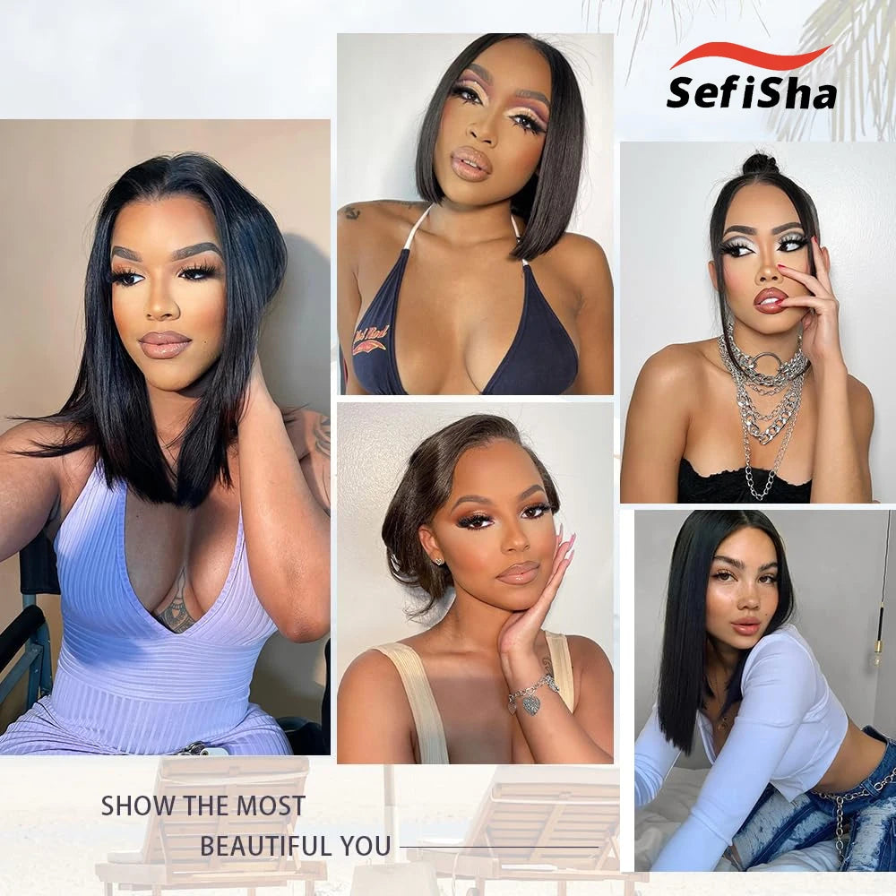 Bob Wig Human Hair 180 Density Glueless Wigs Human Hair Pre Plucked Pre Cut Glueless Wigs Human Hair 13x4 Hd Lace Closure Wigs