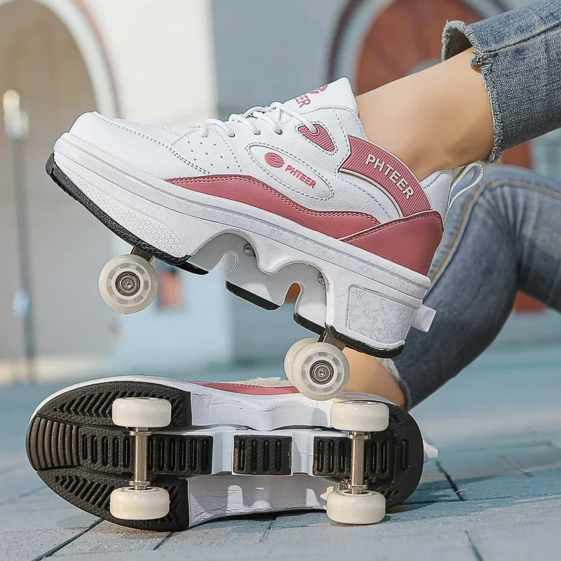 Rollers for Shoes Sports Shoes on Wheels Roller Skates Roller Skates for Girls Boys Roller Skates Shoes with Wheels