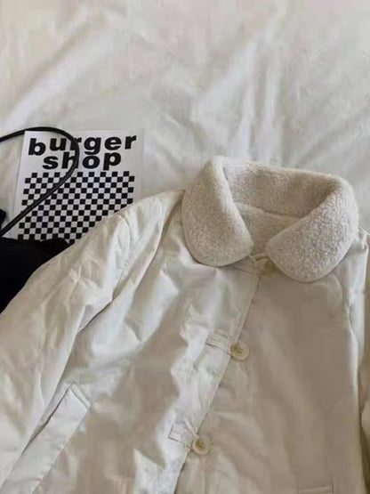 Faionable Double-Sided Wear Lamb Fur Cotton Jaet Women Winter Large Size Casual Thi Warm Cotton Coat Outerwear