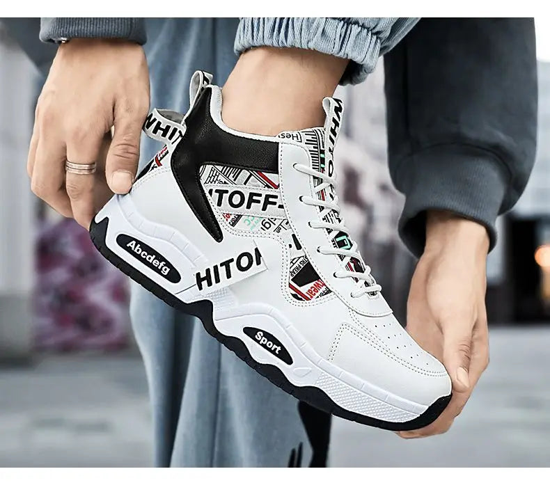 Luxury High Top Men's Vulcanized Shoes Winter Casual Sneaker for Men Ankle Boots Platform Designer Skateboard Tenis Masculino