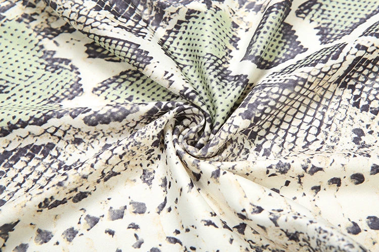 Sisterlinda Hollow Jumpsuit Woman Sexy Snake Print Cirque Full Sleeve Skinny Fitness Midnight Clubwear Party Coquette Overalls