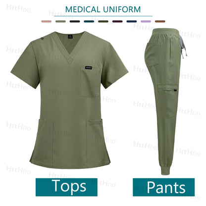 Nurse Accessories New Fashion Surgical Uniforms Woman Clinical Nursing Pediatrics Working Clothes Mens Scrub Hospital Scrub Sets