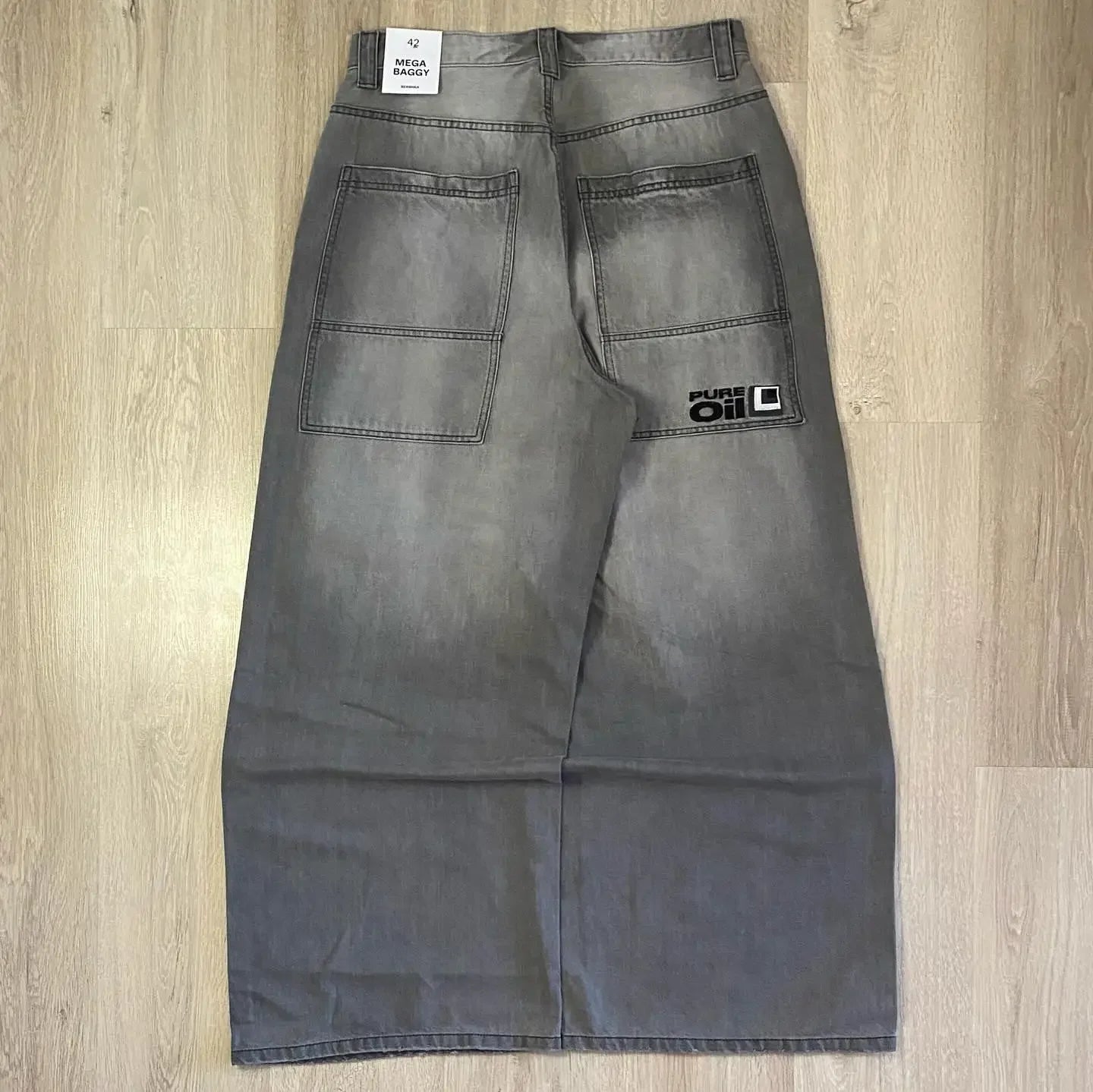 Gothic New Fashion Heavy Industry Washing Equipment Multi-pocket Jean Women Y2K Rock Popular Hiphop High Waist Wide-leg Trousers