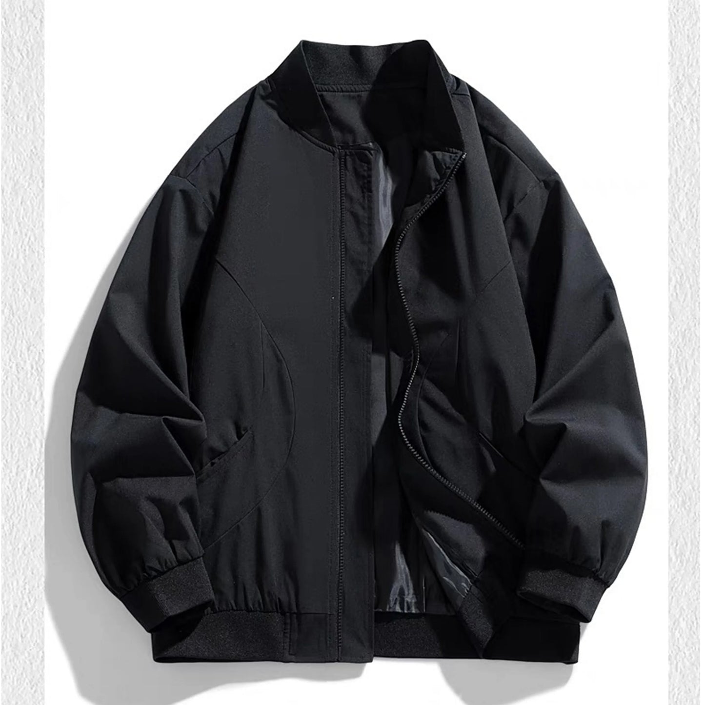 2025 autumn new men's pilot jacket fashion casual light solid color baseball uniform sportswear jacket, DIY LOGO S-4XL