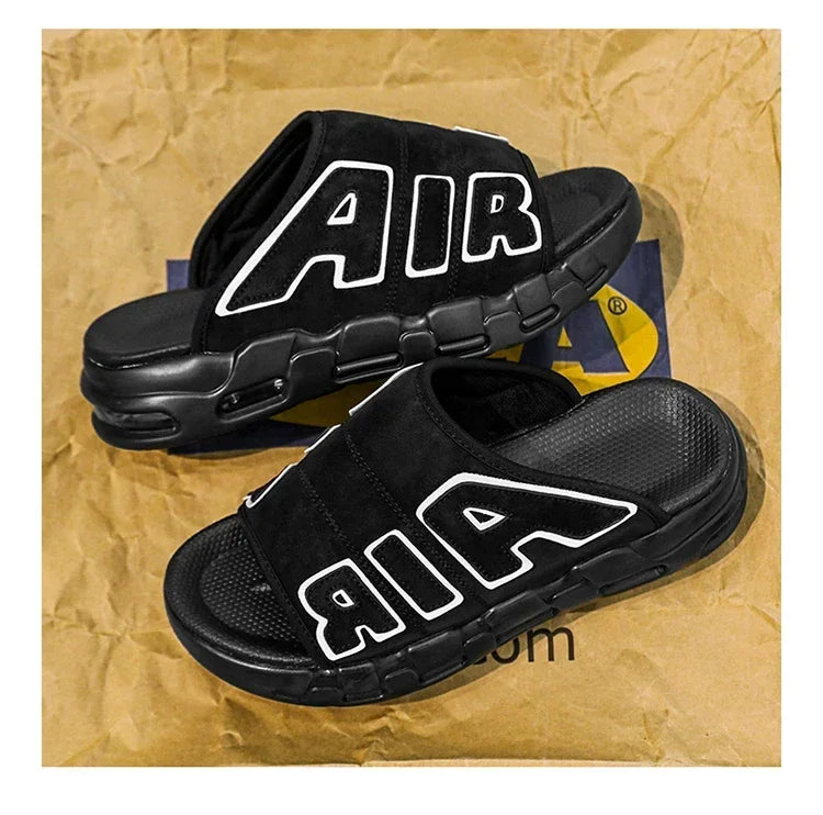 Men Air Cushion Design Slide Man Summer PVC Soft Non-slip Men's Sports Slippers New Slippers for Men Flip Flops Chanclas Hombre