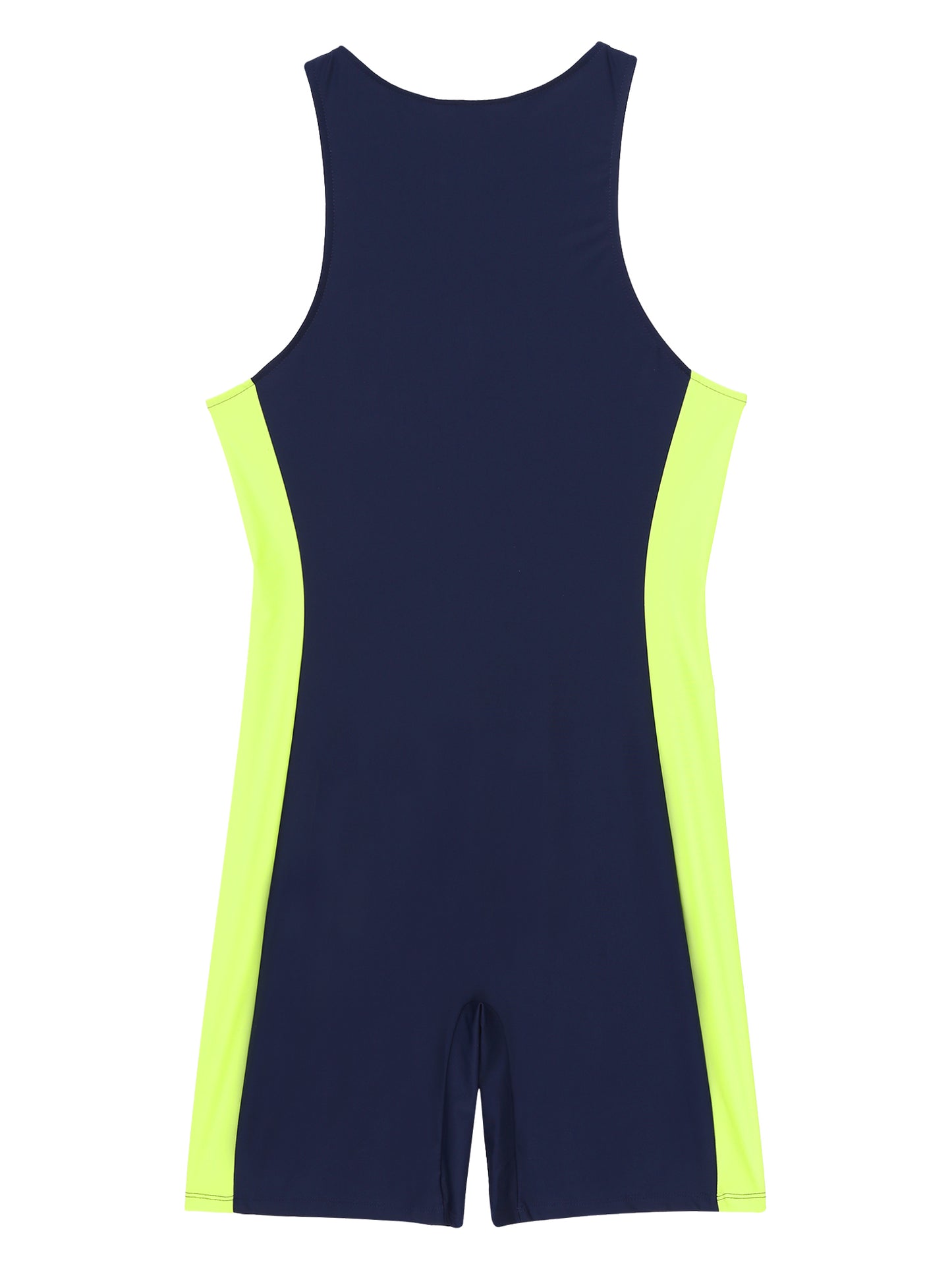 Summer Men One-piece Swimwear Swimsuit Sleeveless Front Zipper Swimming Shorts Bodysuit Triathlon Wetsuit Bathing Suit Beachwear