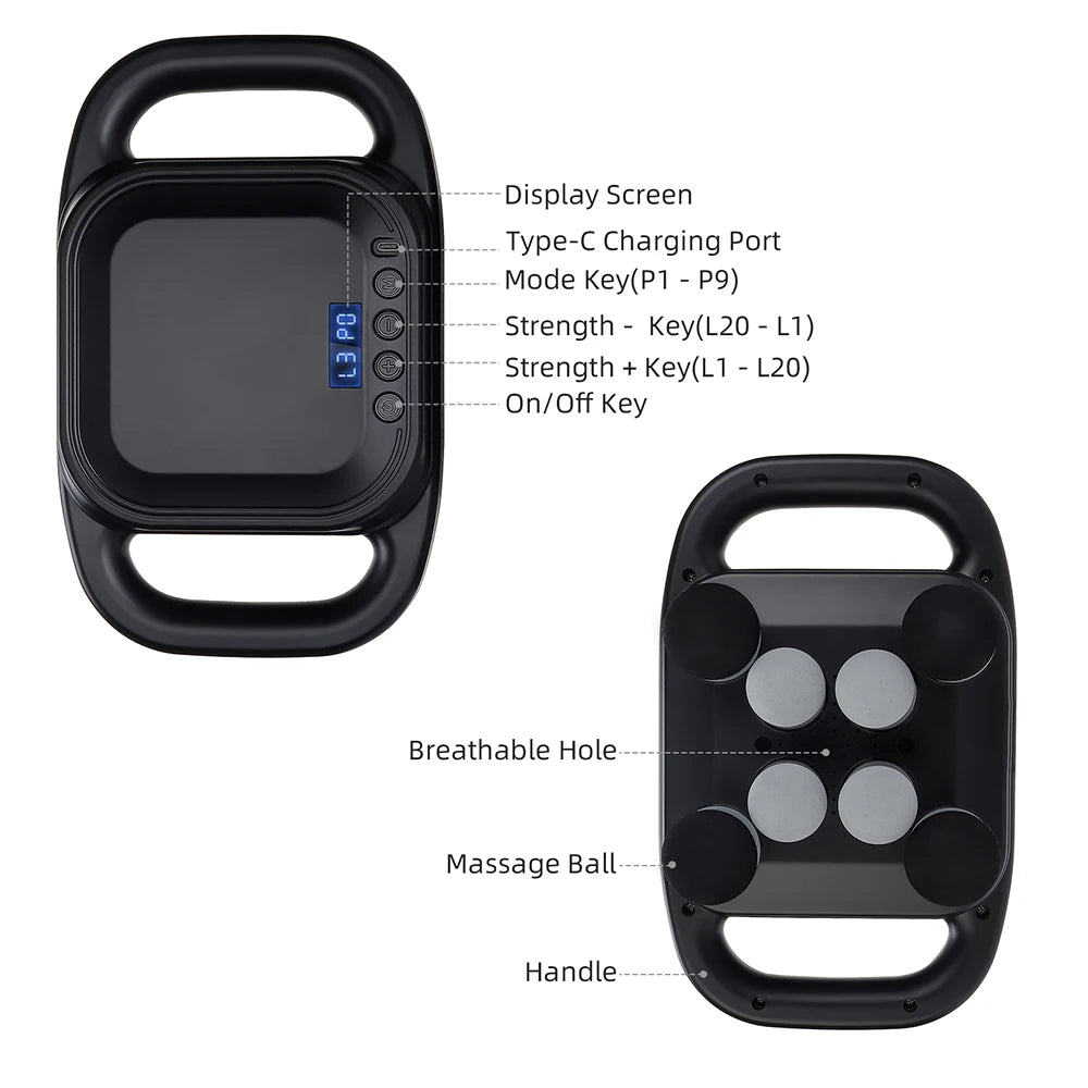 42-Heads Fascia Gun High-Frequency Vibration Body Massage Gun Back and Waist Massager Neck Shoulder Massager Muscle masajeador