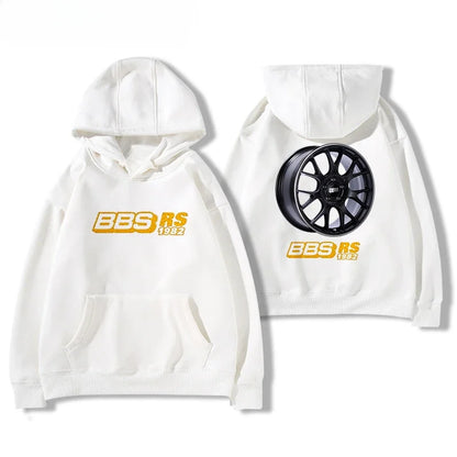 2024bbs Wheel Printed Hoodie Men's and Women's Car Modification Culture Four Seasons All Loose Casual Jacket Breathable Light