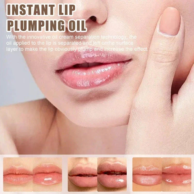 Instant Volumising Lip Plumper Oil Lip Enhancer Lip Gloss Plumping Serum Moisturizing Anti-Wrinkle Lipstick Sexy Lip Care Makeup