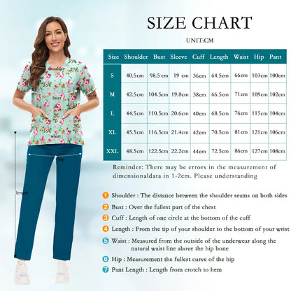 Scrubs Uniforms Sets High-quality Medical Scrub Multicolor Animal Printed Women Scrub Tops Medical Scrubs Uniform Nurse Lab Wear