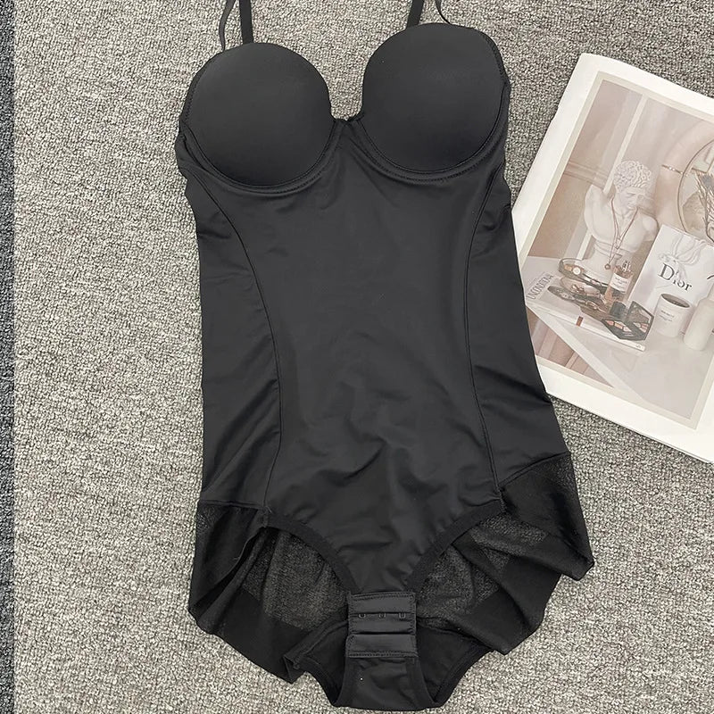 Naisstoo Women Shapewear Bodysuit for Tummy Control Seamless Body Shaper Thong Jumpsuit Bras