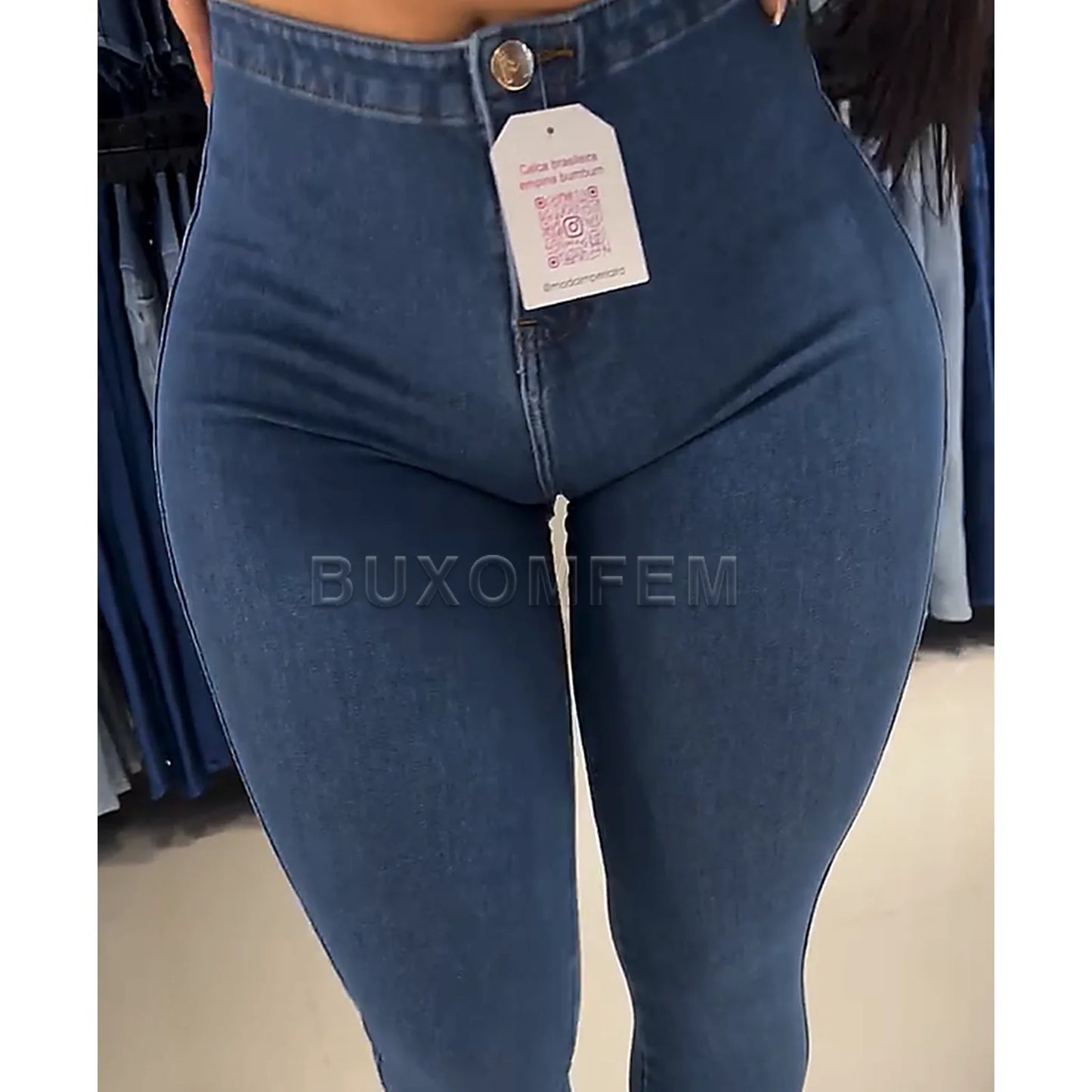 New 2025 & 2026 Stylish Tight Jeans Slim Fit High Waisted Peach buttocks Trousers Butt Lifting Pushed Up Denim Pants Women's Bottoms