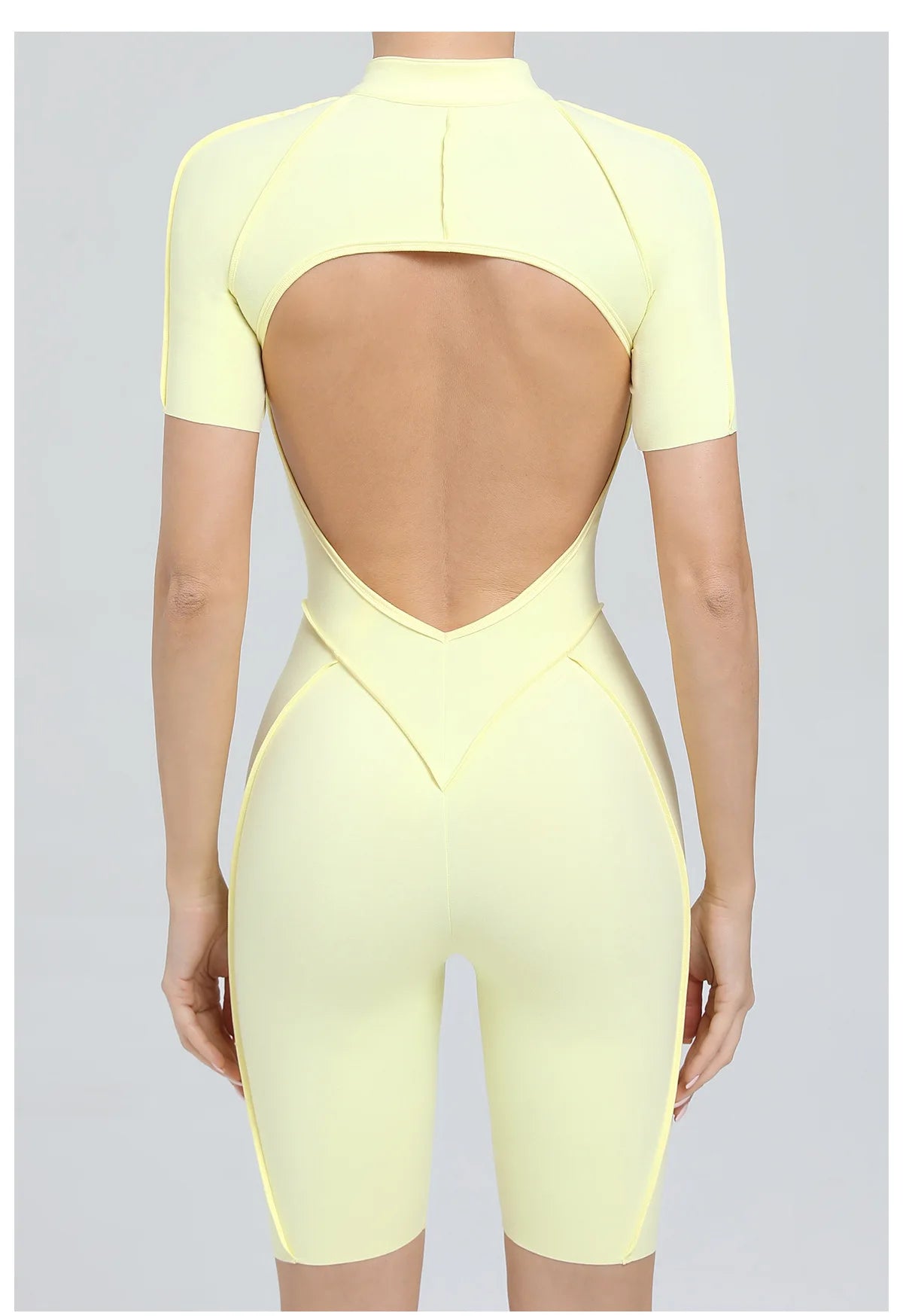 Gym Romper Women's Sports Jumpsuit Yoga Set Fitness Combination Lift Buttocks Bare Back High Elasticity Gym Sexy Sports Jumpsuit