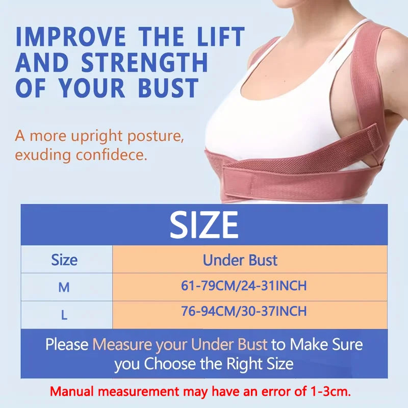 Chest Posture Corrector Invisible Body Shaper Women Adjustable Elastic Back Support Belt Shoulder Brace Body Shaper Corset