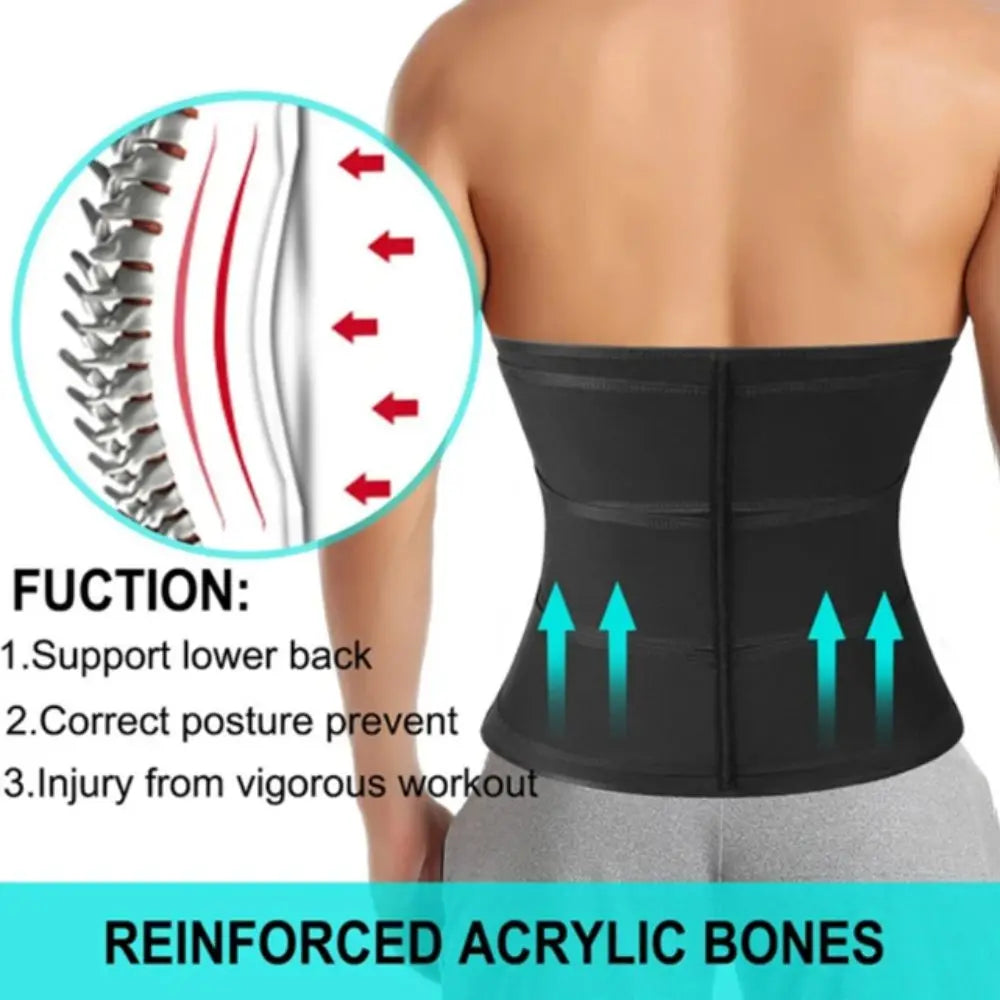 Body Shaper Double Straps Waist Trainer Corset Sauna Sweat Compression Fitness Body Shaper Hot Abdominal Slimming Belt Shapewear