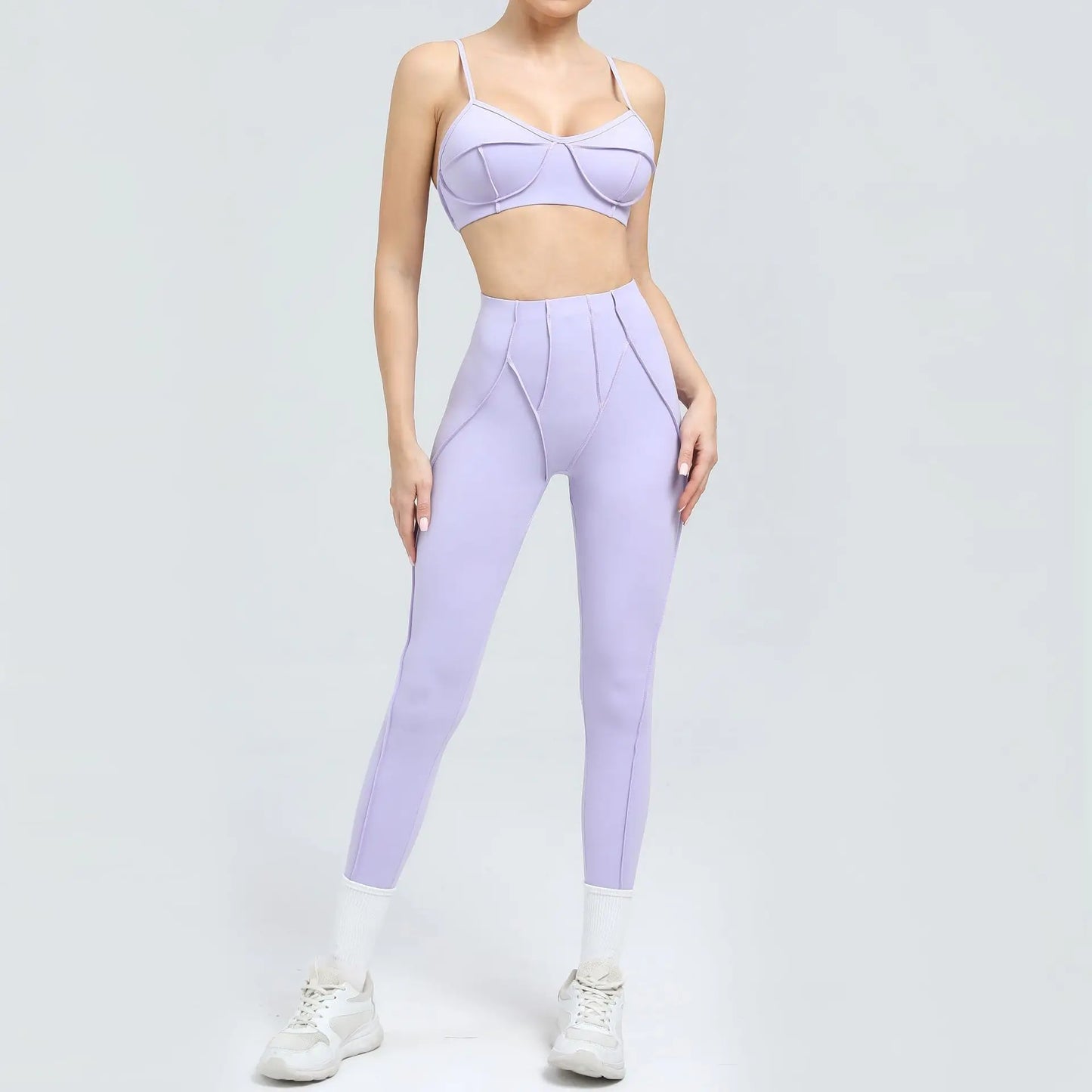 Yoga Fitness Sports Sets High Waist Hip-lifting Shorts Open Back Bra Suit Casual Running Workout Gym Leggings Sexy Set for Women