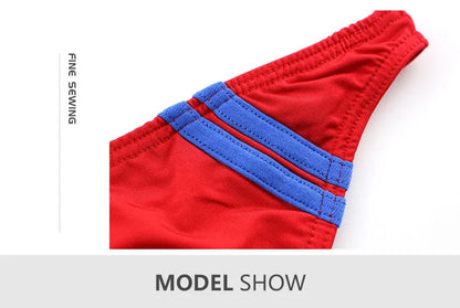 Men Swimwear Solid Swimsuit Briefs Sport Swimming Trunks U Pouch Beachwear Briefs Beach Shorts bathing suit