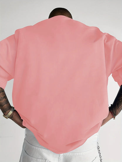 Men's summer 100 cotton fashionable casual sports loose Boston city slogan printed round neck short sleeved T-shirt top