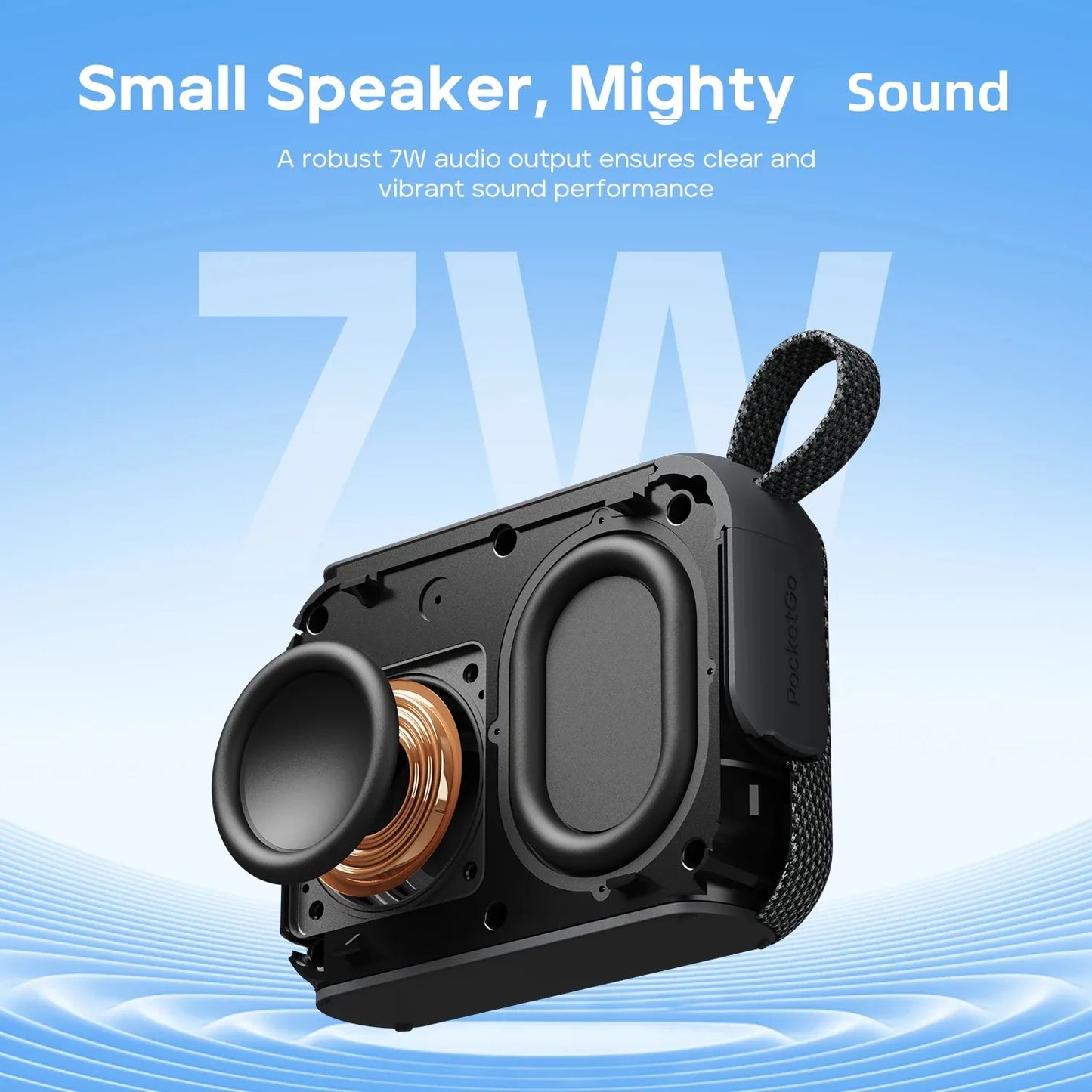 Tribit PocketGo Portable Bluetooth Speaker IP68 Waterproof BT6.0 Outdoor Pool Party Camping Travel with Built-in Mic TWS APP EQ