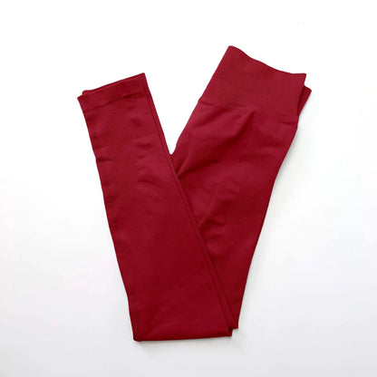 NCLAGEN Impact Leggings Women Seamless Sports Yoga Pants Low Ribbed Band Gym clothes Fitness Workout wear Scrunch Bum Tights