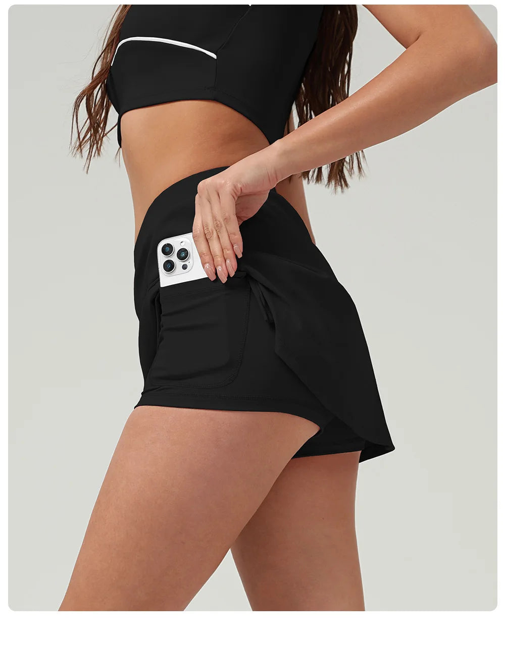 Women's Quick-Dry Tennis Skirt Sportswear Set Urban Style Yoga Training Outfit Outdoor Multi-Scene Golf Wear