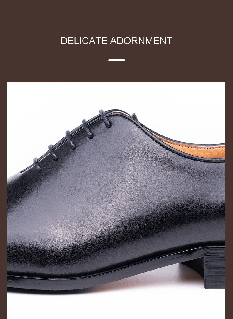 Successful Men's Leather Shoes High Quality Handmade Oxford Casual Business Office Work Shoes For Gentalman Lace Up Comfortable