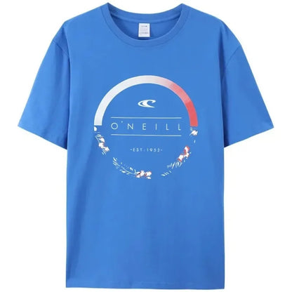 2024 New Beach Men's Summer Hot Sale Men's Curled Oneill 100%cotton T Shirt Round Garland Logo Top Quality Tees