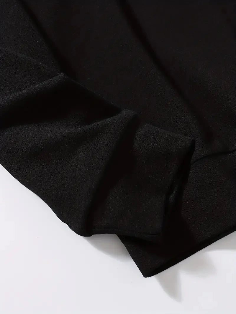 Men's autumn and winter fashionable casual loose FACE THE FUTURE graphic printed long sleeved round neck sweatshirt