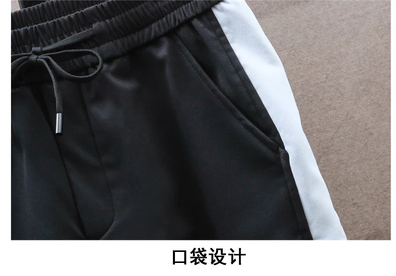 Autumn Casual Men Sets Two Pieces Fashion Korean Trend Hooded Jacket + Pants Spring Sweatshirt Sportswear Man Suit