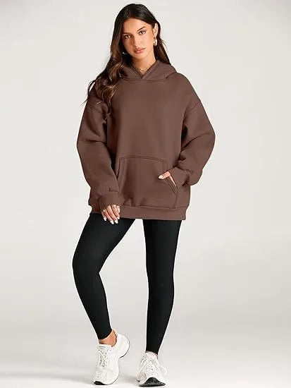 2026 Autumn and Winter New Cross border Leisure Fashion Sports Solid Color Women's Loose and Comfortable Hoodie Hoodie Hoodie