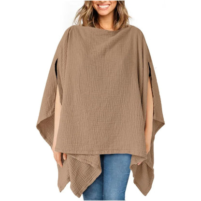 Solid Color Maternal Nursing Covers 2 in 1 Comfortable Breastfeeding Blanket Anti-Exposure Soft Feeding Clothes Outdoor