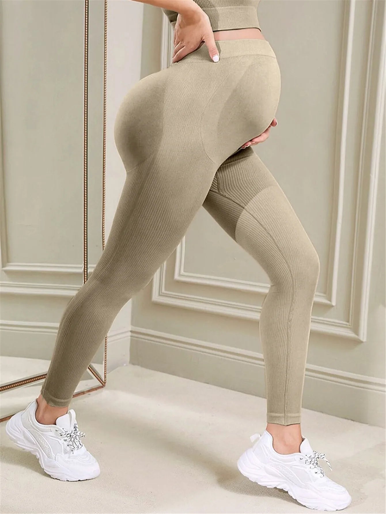 3 Pack Women's Maternity Leggings Over The Belly Pregnancy Yoga Pants Active Wear Workout Leggings