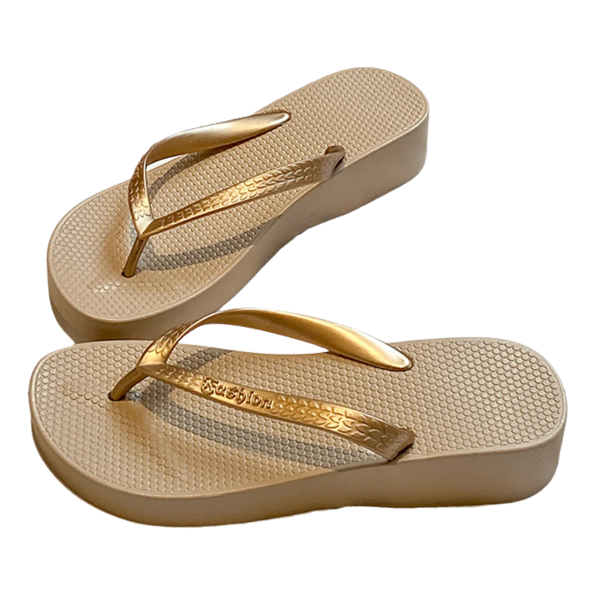 EOFK Women Flip Flops Slippers Summer Outdoor Fashion Bling Women Shoes Slippers Beach Summer Flip Flops Sandalias EVA TPU