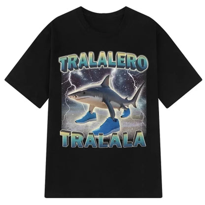 Tung Tung Tung Sahur Meme T Shirt Tralalero Tralala Bombardiro Crocodilo Funny T-shirt Men Women Polyester Short Sleeve Tshirt