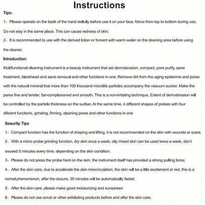 Electric Facial Skin Care Pore Removal Cleanser Vacuum Acne Removal For Deep Facial Pores 5 Suction Power Blackhead Remover Pore