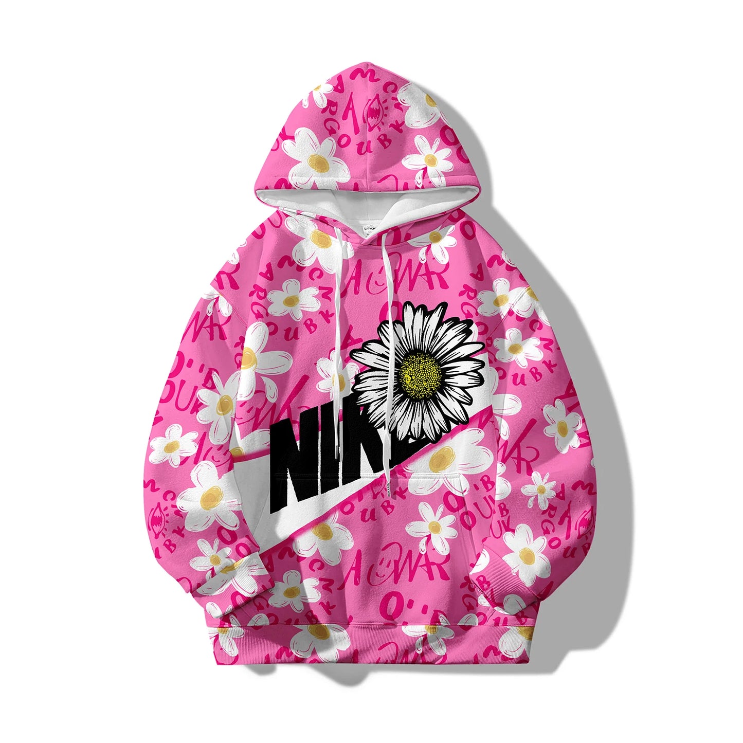 Spring and Autumn Hot selling New Cartoon Letter Graffiti 3D Digital Printing Fashion Youth Hoodie Men's and Women's Casual Top