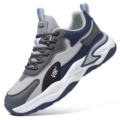 Spring and Summer New Breathable Mesh Casual Men's Running Shoes, Running Casual Sports Shoes, Anti-slip Lace-up Sports Shoes