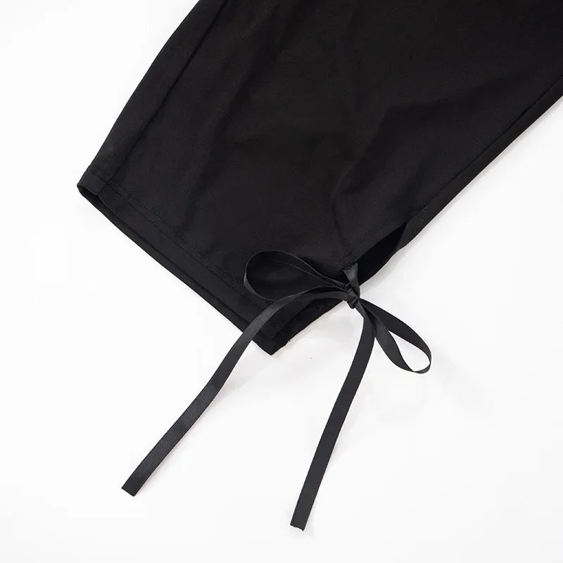 Women Solid Sexy 2 Piece Set Summer Tracksuits Lace Up Halter Backless Tank Crop Tops + Skinny Knee Length Pants Fitness Suits