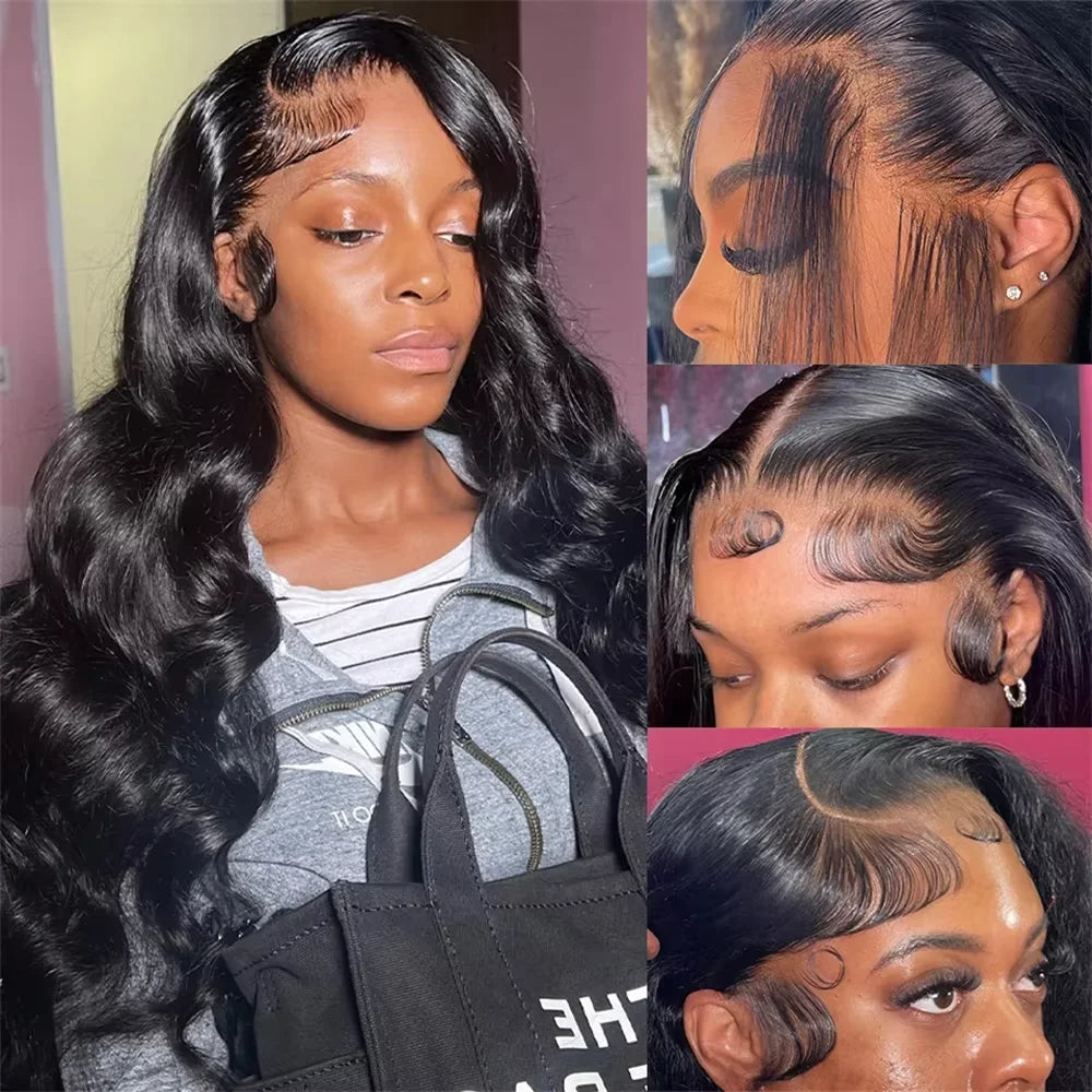 Body Wave 13x4 13x6 Hd Transparent Lace Front Wigs Human Hair Wig Brazilian  30 40 Inch Body Wave Lace Frontal Wig For Women
