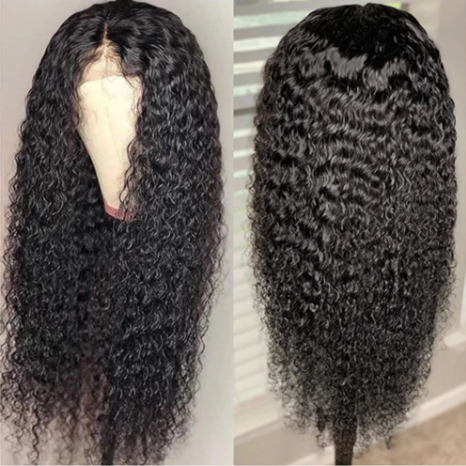 Kinky Curly 13x4 Lace Front Human Hair Wigs For Women 30 inch Indian Deep Curly Lace Frontal Wig Wet And Wavy Lace Closure Wigs