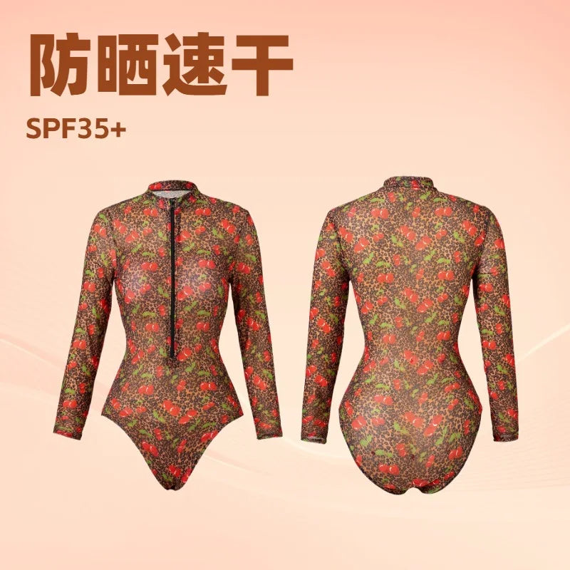 Russian Swimsuits Women One-piece Bikini Quick Drying Купальник Sunscreen 2025 European American