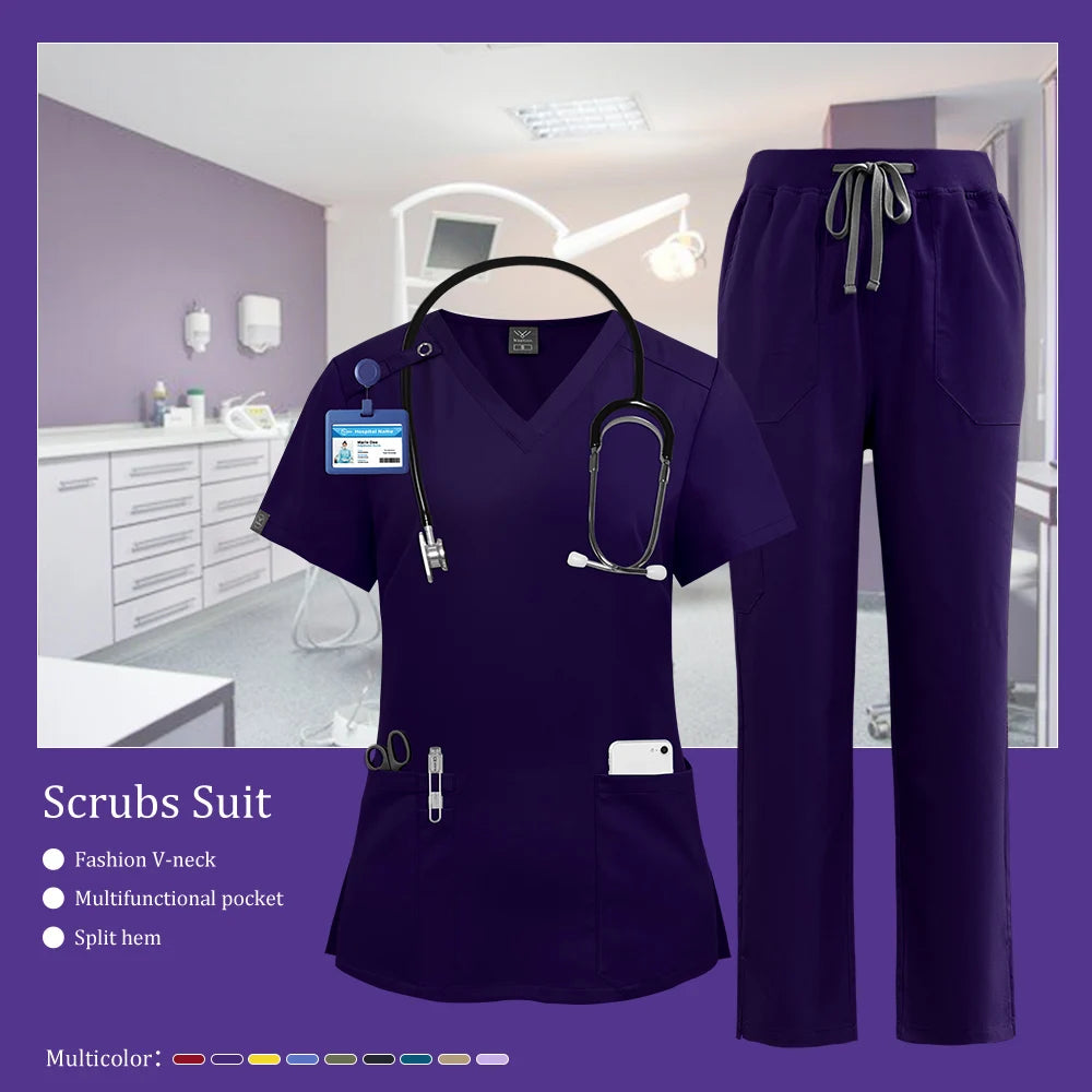Pet Grooming Institution Room Scrubs Uniform Women Surgery Workwear Beauty Salon Work Clothes Nursing Scrub Medical Suits Unisex
