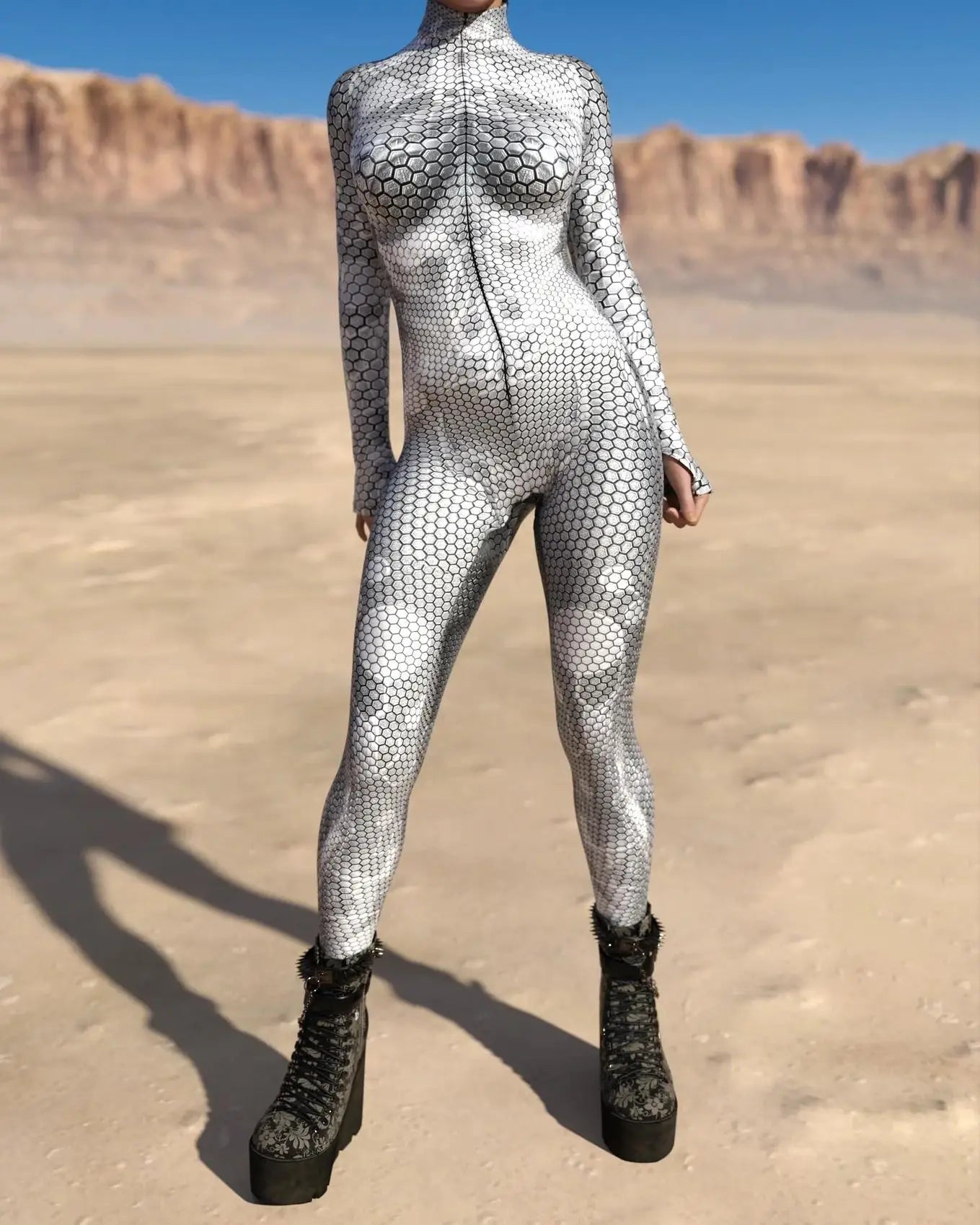 Women's Stylish Green Snake Print BodySuit New Halloween Adult Cosplay Jumpsuit Colorful 3D Printing Carnival Party Rave Outfits