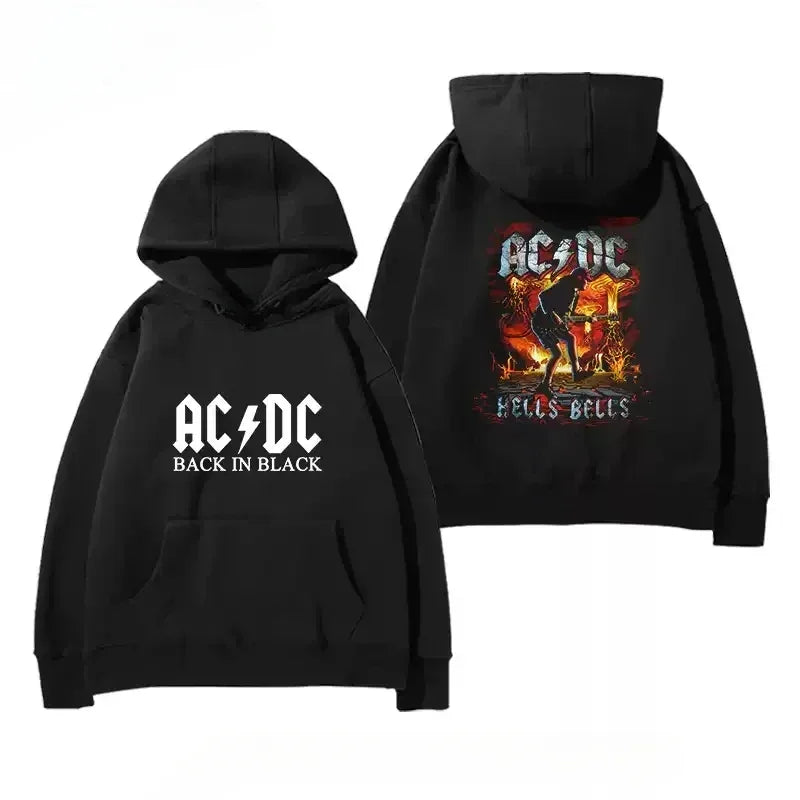2025 Popular New Style Hooded Hoodie for Men and Women Metal Rock Retro Printed Tops Sell Well Internationally