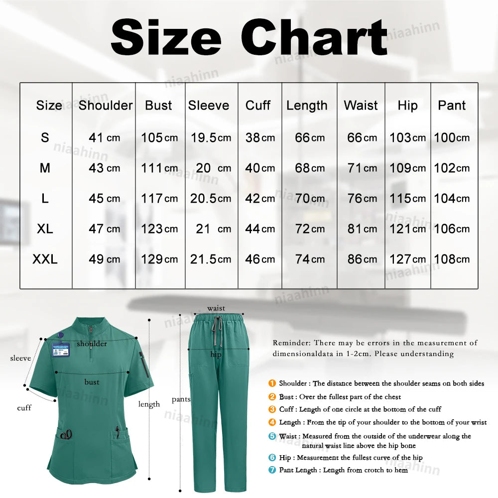 Clinical Uniform Woman Nursing Articles Hospital Surgical Gowns Dental Nursing Medical Blouse Pants Work Wear Doctor Nurse Scrub
