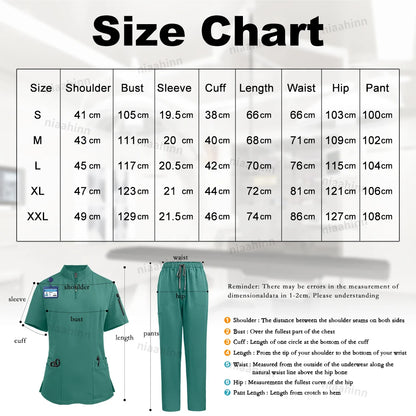 Clinical Uniform Woman Nursing Articles Hospital Surgical Gowns Dental Nursing Medical Blouse Pants Work Wear Doctor Nurse Scrub
