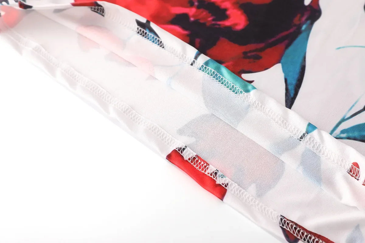 Women's Color Block Bodycon Mini Skirt - Sexy High Waist Floral Print Short Skirt, Tight Clubwear for Party/Night Out