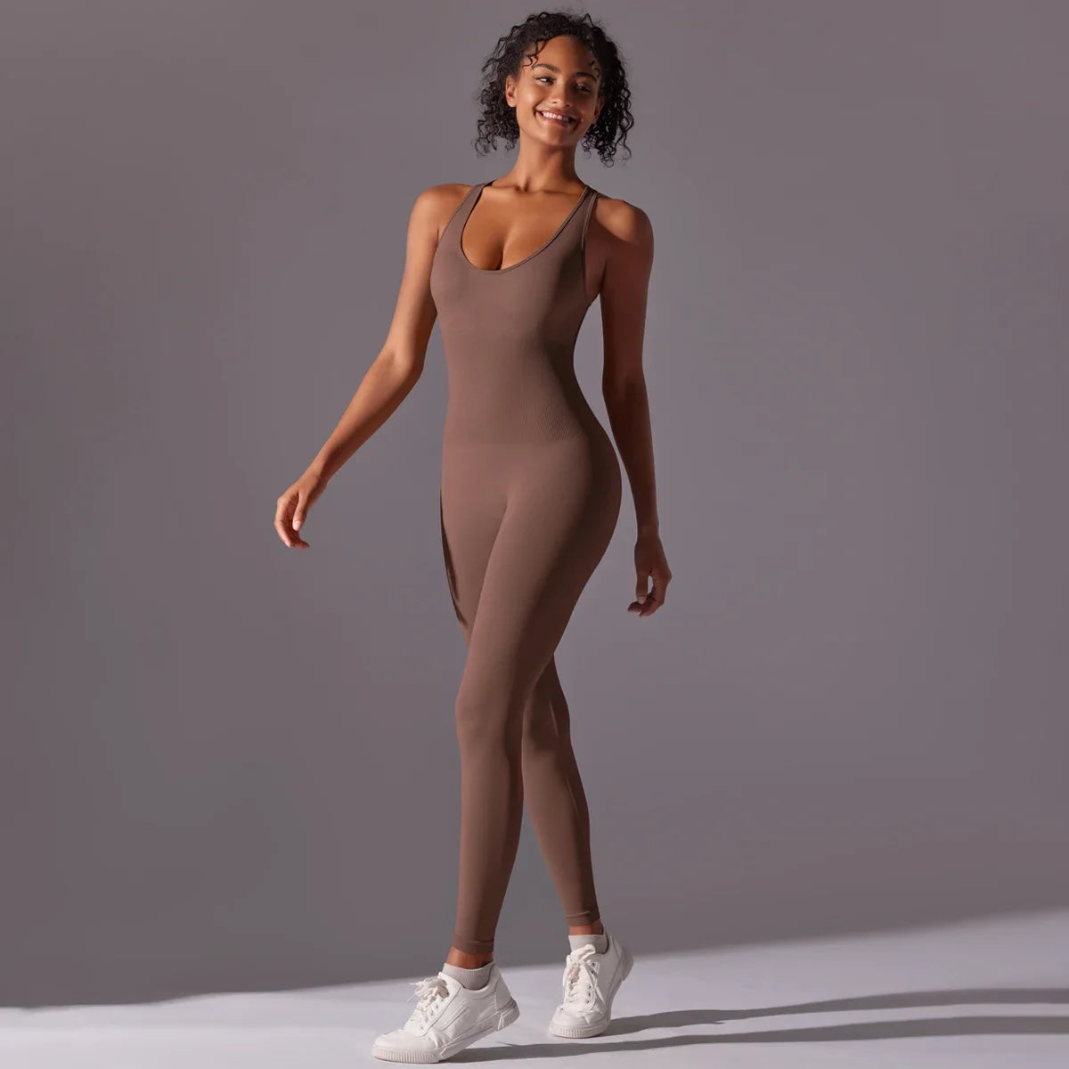 Sexy Back V Jumpsuit Gym Set Women Training Yoga Suit Sportswear Women Sports Jumpsuit Fitness Rompers Stretch Workout Bodysuits