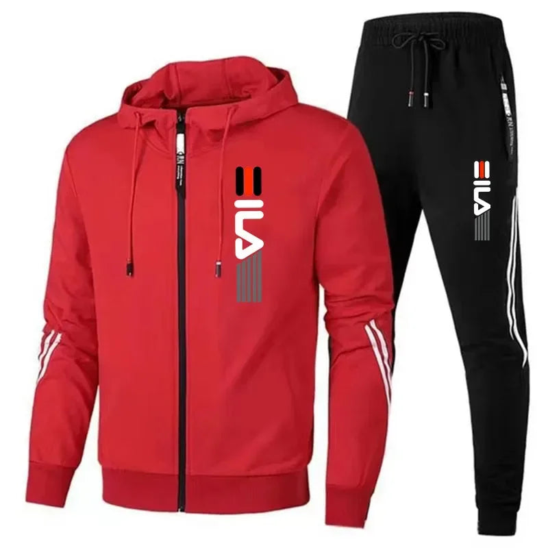 Mens Tracksuit Zipper Hoodies+Sweatpants 2-Piece Set  Male Daily Casual Sports  Jogging Suit Tops or Pants Clothes for Men