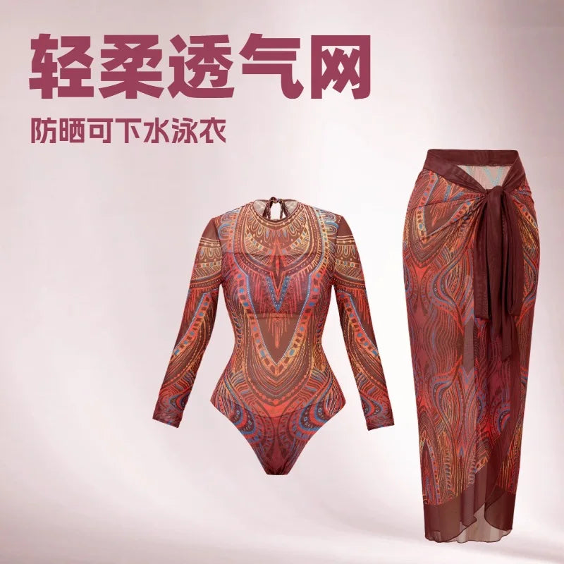 Russian Swimsuits Women One-piece Bikini Quick Drying Купальник Sunscreen 2025 European American